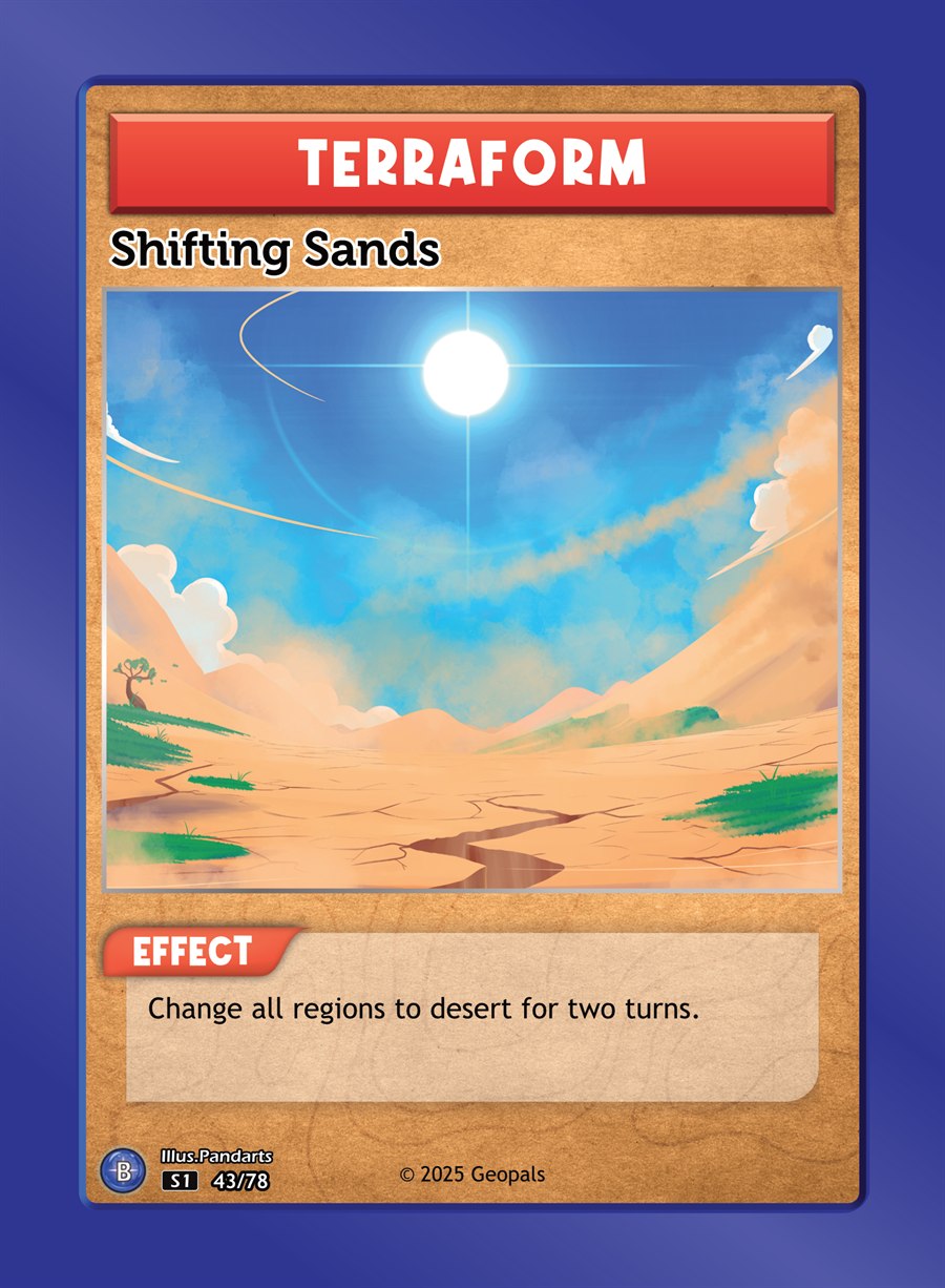 Shifting Sands, a terraform card