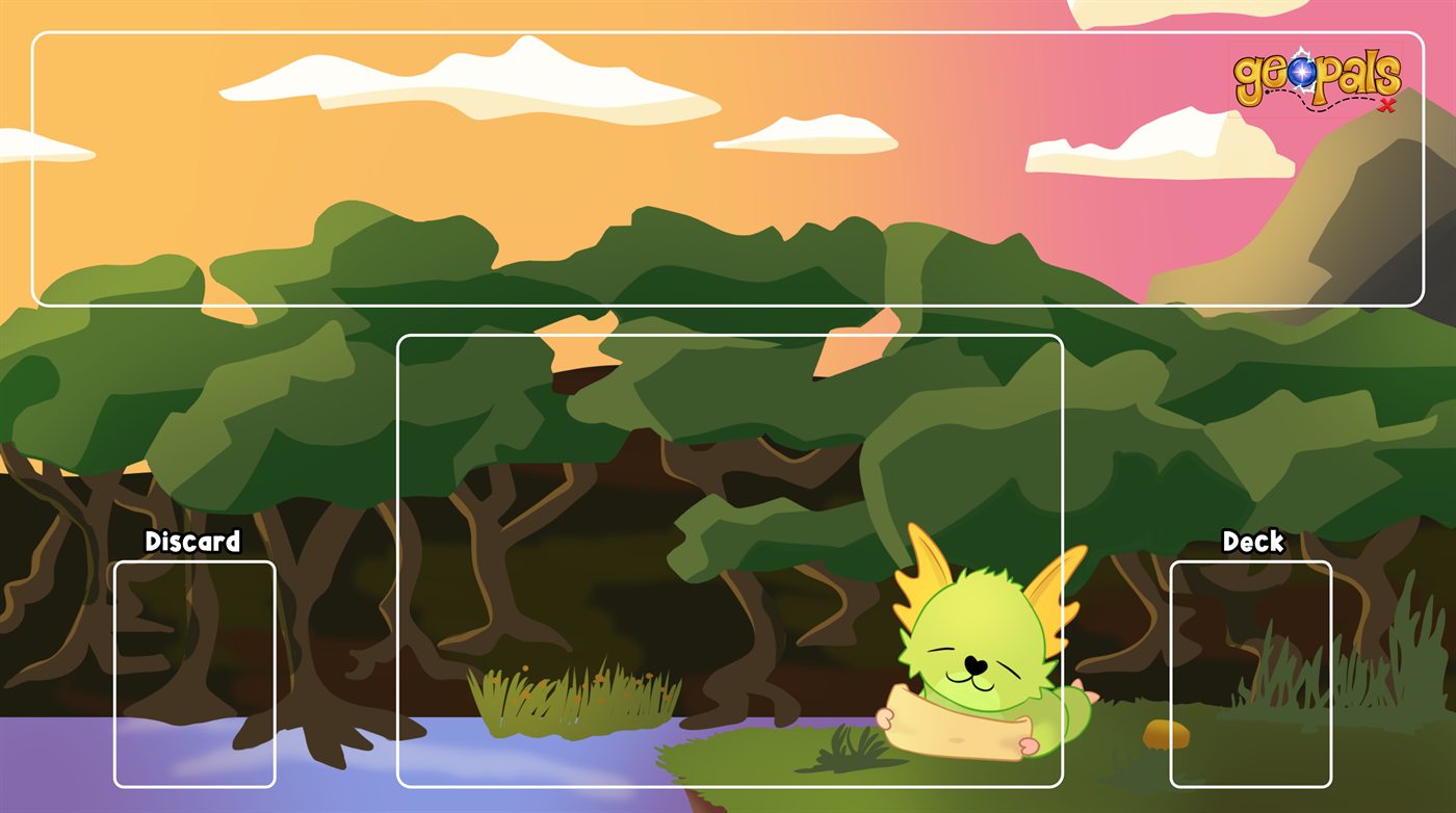 Your playmat laid out with cards in every zone